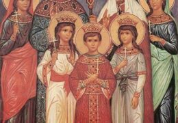 Los santos màrtires Zar Nicolás, Zarina Alexandra, Zarevich Aleksy, Grandes duquesas Olga, Tatiana, Anastasia y María