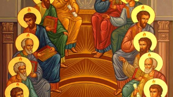 Pentecostés –  Día de la Santísima Trinidad descenco del Espíritu Santo sobre los Apóstoles