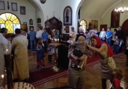 Празднование Входа Господня в Иерусалим в русско-сербском приходе в Сантьяго, Чили
