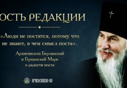 Архиепископ Берлинский и Германский Марк о радости поста (видео)