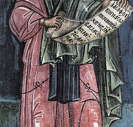 Venerable Teodoro Triquinas (el que viste una camisa de pelo), Ermitaño cerca de Cosntantinopla